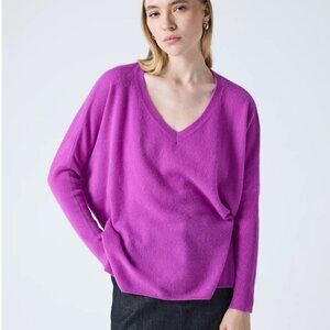 Absolut Cashmere Camille V-Neck Cashmere Poncho Sweater